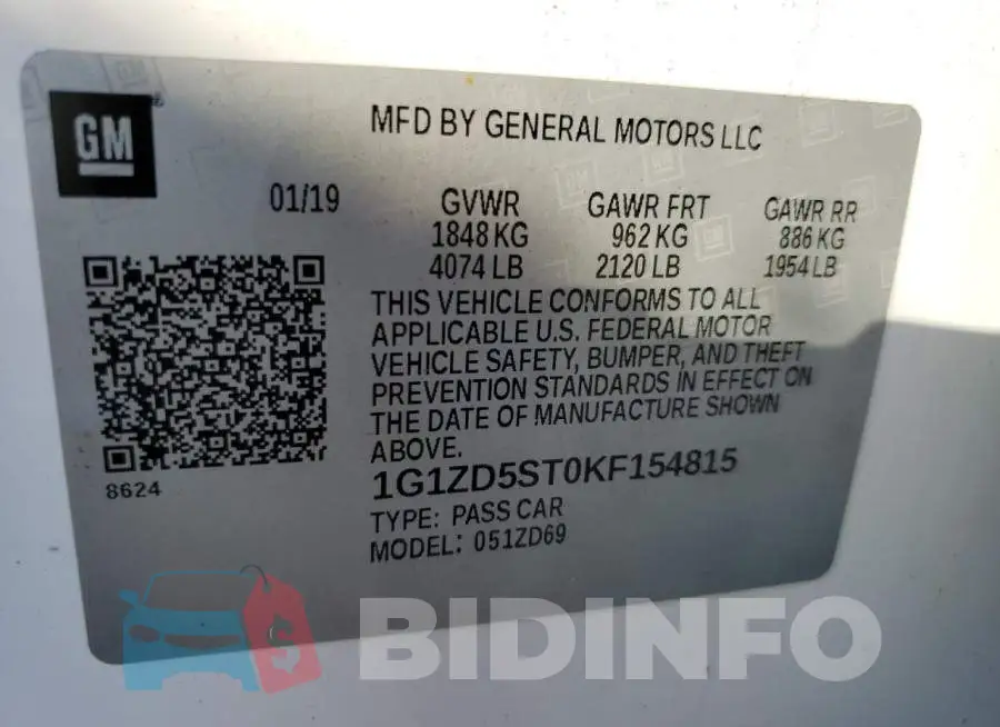1G1ZD5ST0KF154815 Photo# 12