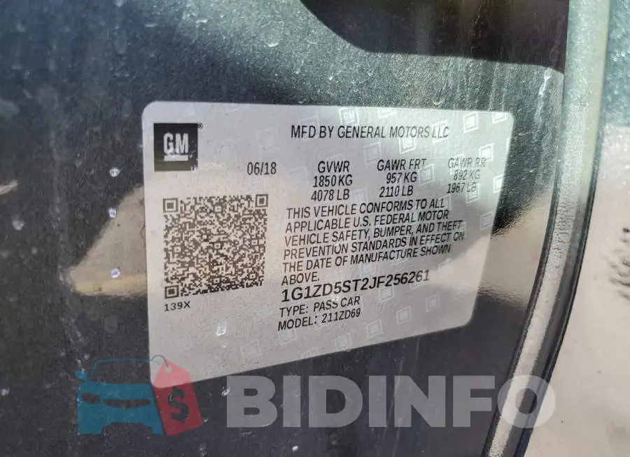 1G1ZD5ST2JF256261 Photo# 12