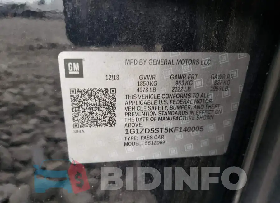 1G1ZD5ST5KF140005 Photo# 12