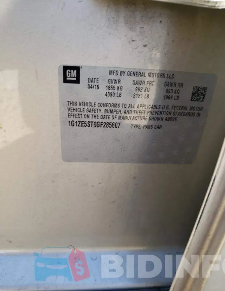 1G1ZE5ST6GF285607 Photo# 12