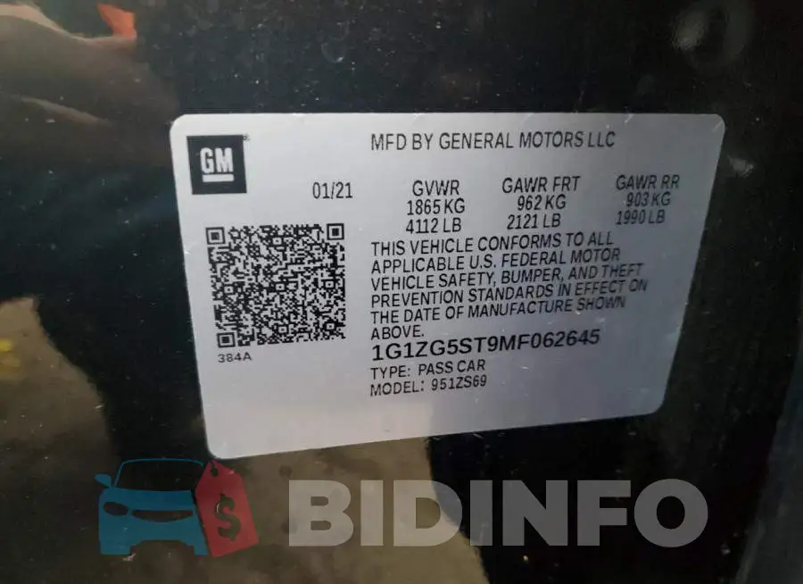 1G1ZG5ST9MF062645 Photo# 12