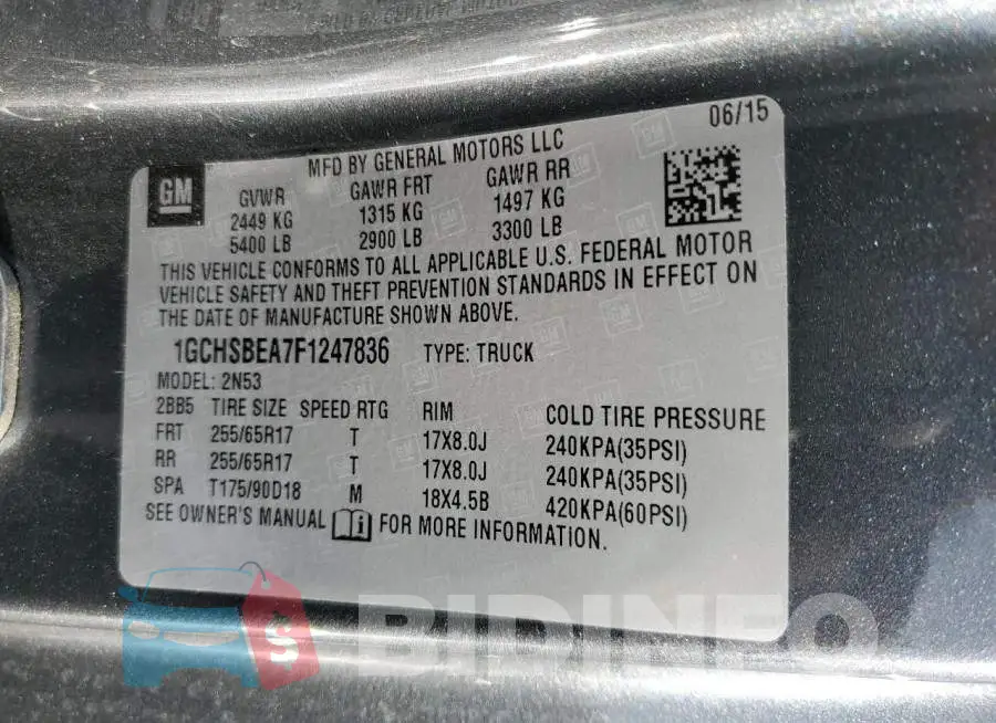 1GCHSBEA7F1247836 Photo# 12