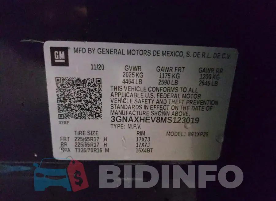 3GNAXHEV8MS123019 Photo# 12