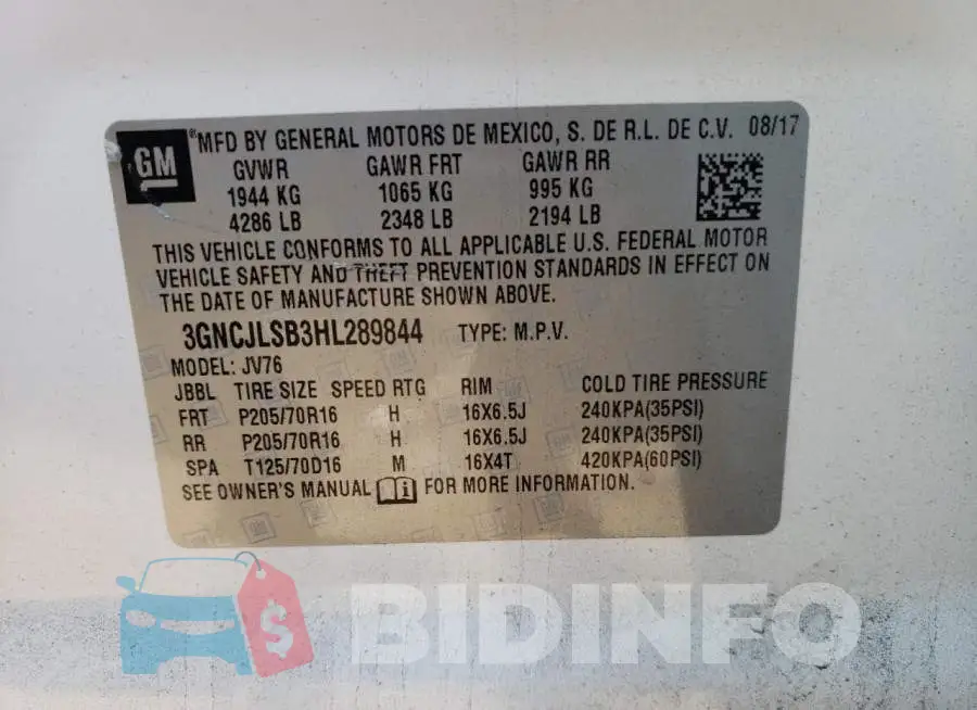 3GNCJLSB3HL289844 Photo# 13