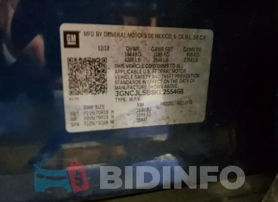 3GNCJLSB8KL255468 Photo# 12