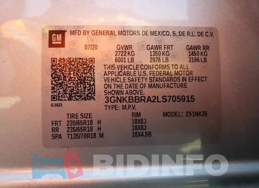 3GNKBBRA2LS705915 Photo# 13