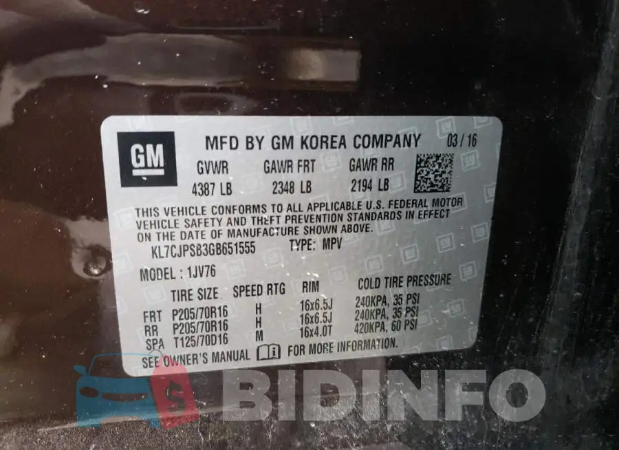 KL7CJPSB3GB651555 Photo# 12