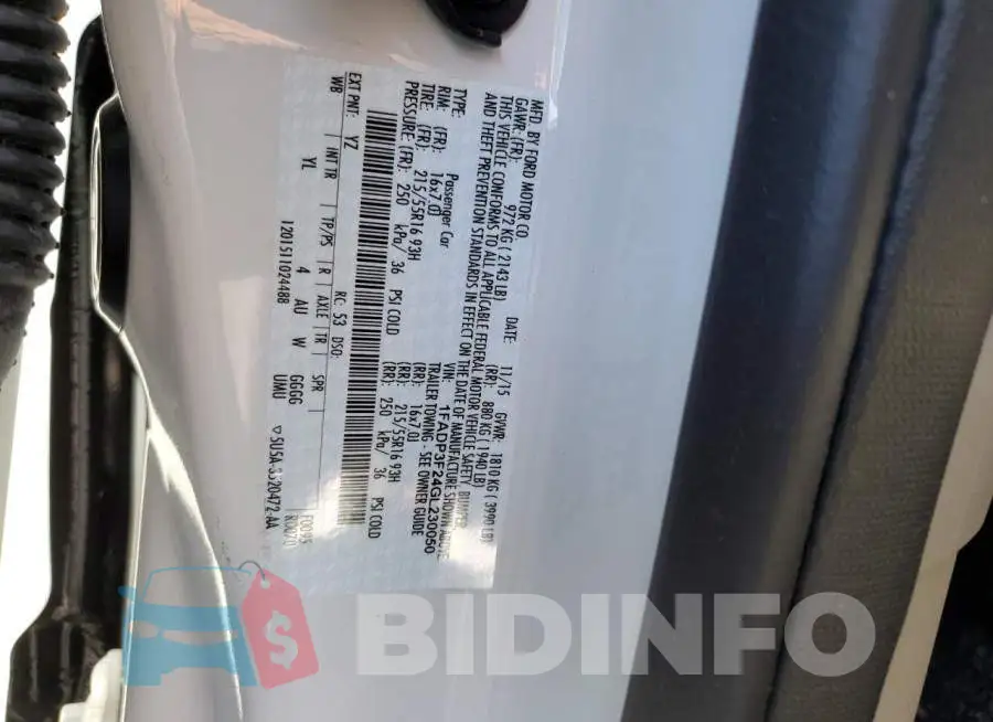 1FADP3F24GL230050 Photo# 12