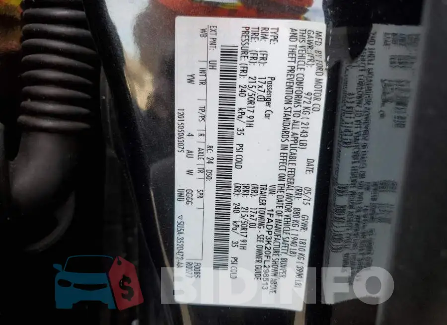 1FADP3K20FL298513 Photo# 12