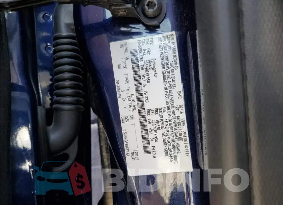 1FADP3L93GL280455 Photo# 12