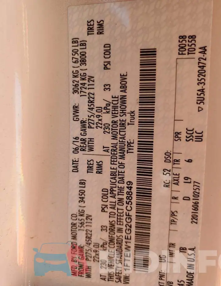 1FTEW1EG2GFC58849 Photo# 12