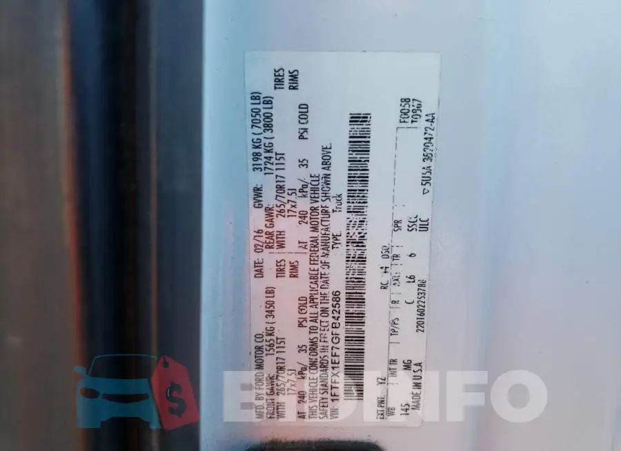 1FTFX1EF7GFB42586 Photo# 12