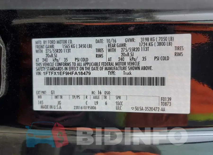 1FTFX1EF9HFA18479 Photo# 12