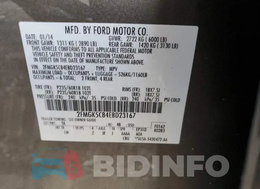 2FMGK5C84EBD23167 Photo# 13