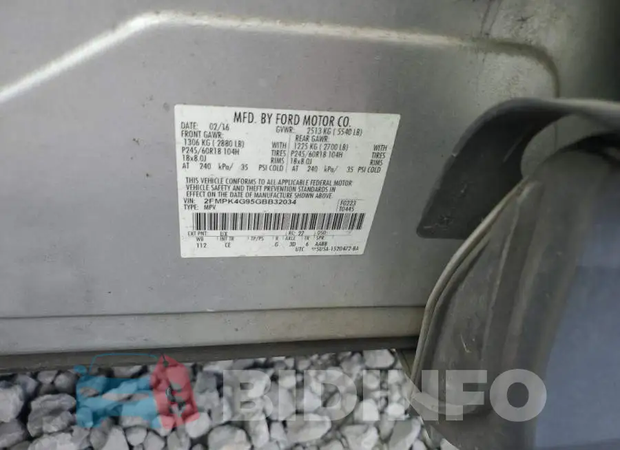 2FMPK4G95GBB32034 Photo# 13