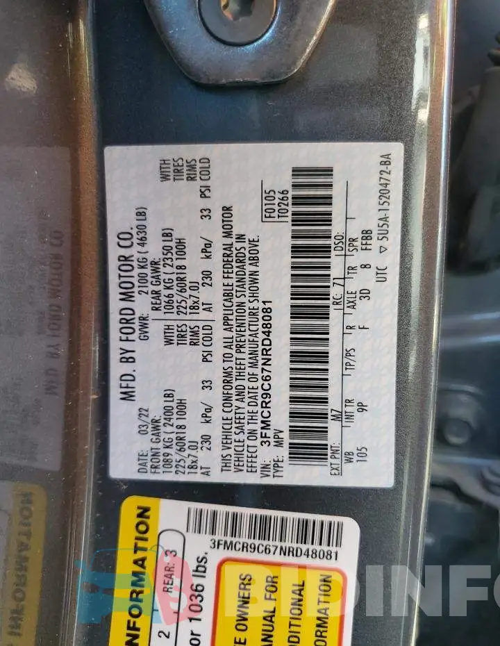 3FMCR9C67NRD48081 Photo# 13