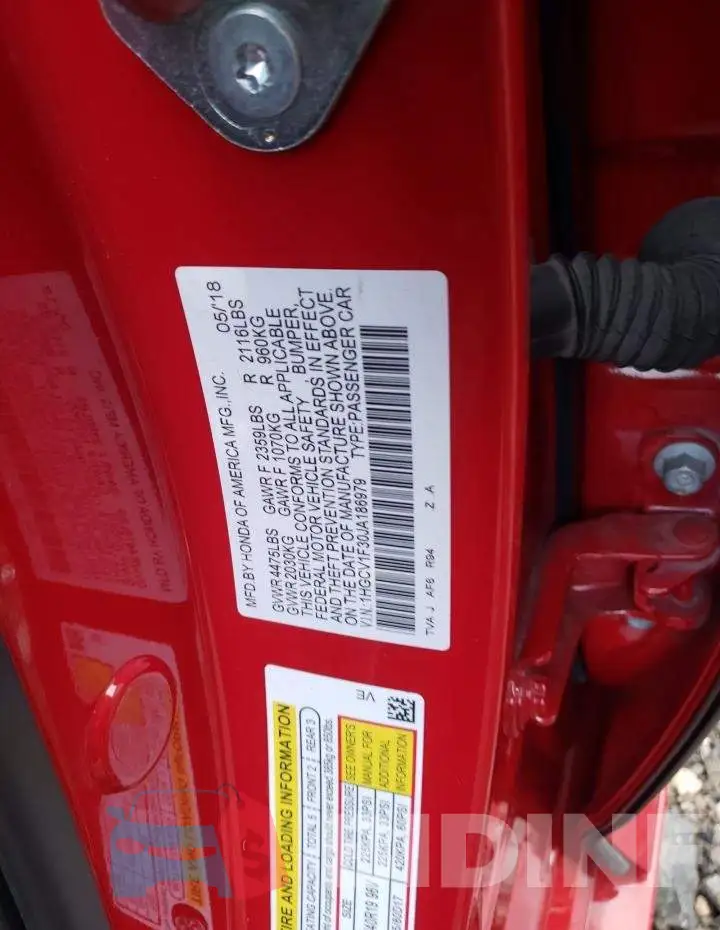 1HGCV1F30JA186979 Photo# 12