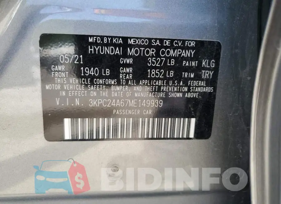 3KPC24A67ME149939 Photo# 12