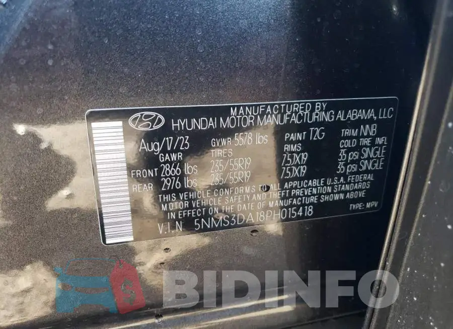 5NMS3DA18PH015418 Photo# 12