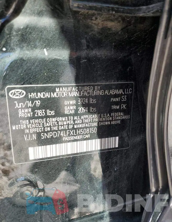 5NPD74LFXLH508150 Photo# 12