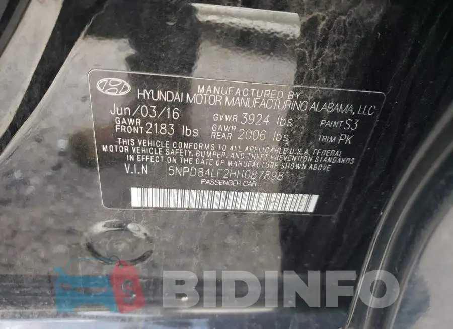 5NPD84LF2HH087898 Photo# 12