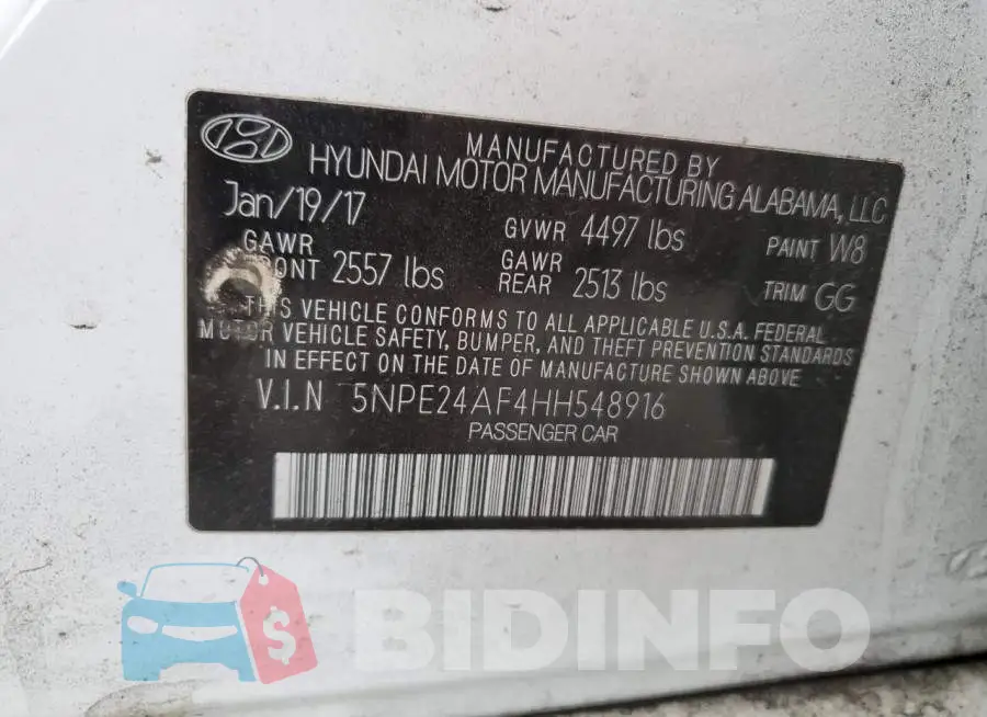 5NPE24AF4HH548916 Photo# 12