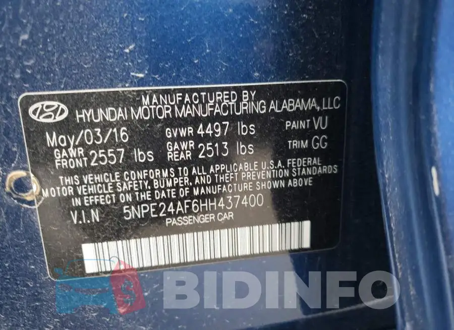 5NPE24AF6HH437400 Photo# 12