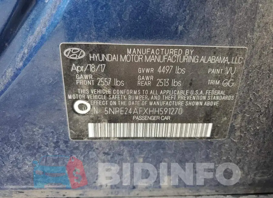 5NPE24AFXHH591270 Photo# 12