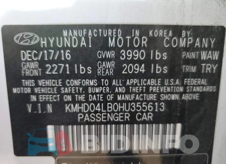 KMHD04LB0HU355613 Photo# 12