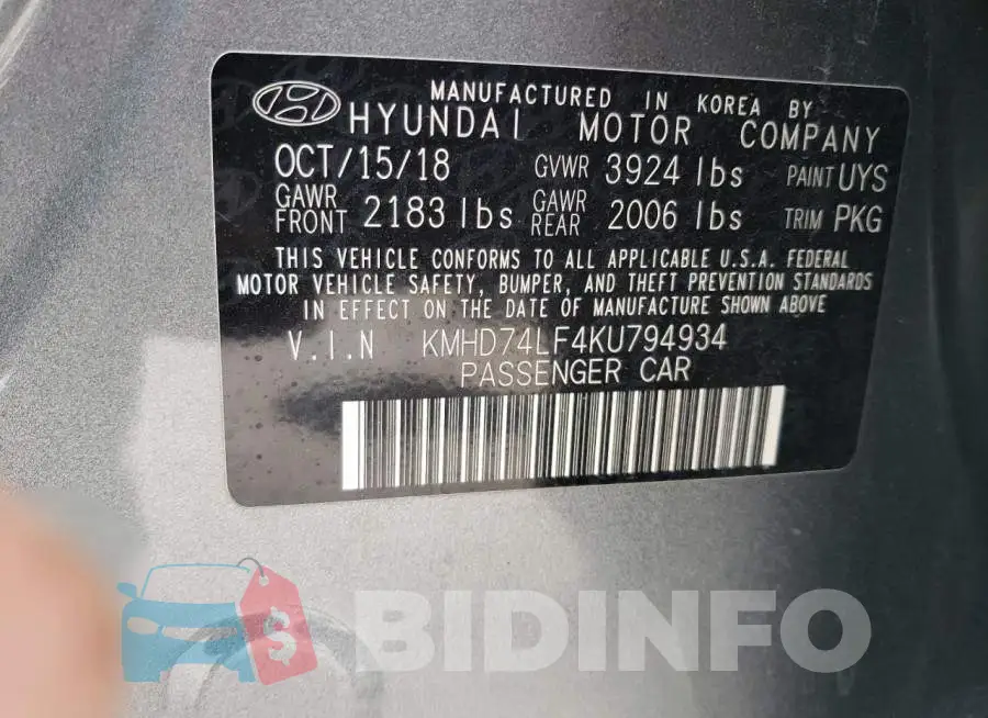 KMHD74LF4KU794934 Photo# 12
