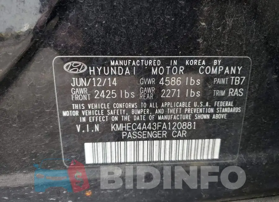 KMHEC4A43FA120881 Photo# 12