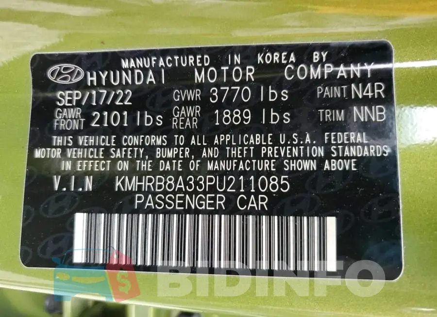 KMHRB8A33PU211085 Photo# 12