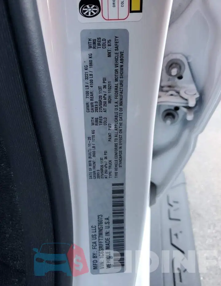 1C6SRFFT7MN576073 Photo# 12