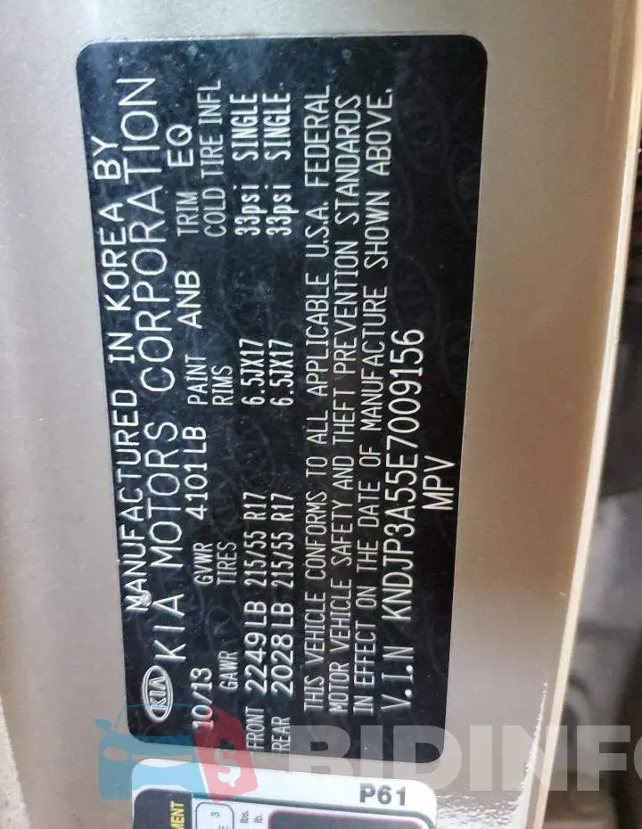 KNDJP3A55E7009156 Photo# 12
