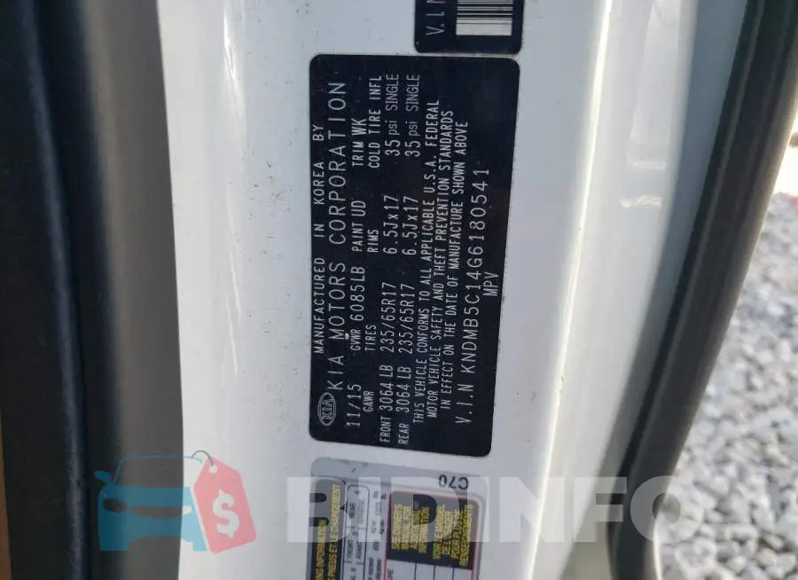 KNDMB5C14G6180541 Photo# 13