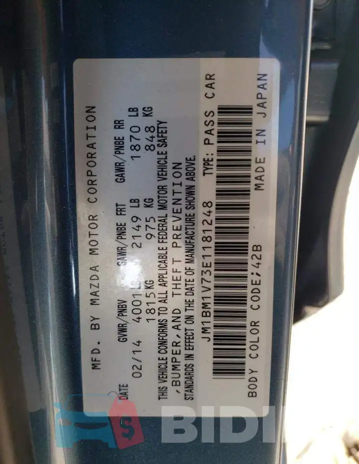JM1BM1V73E1181248 Photo# 12