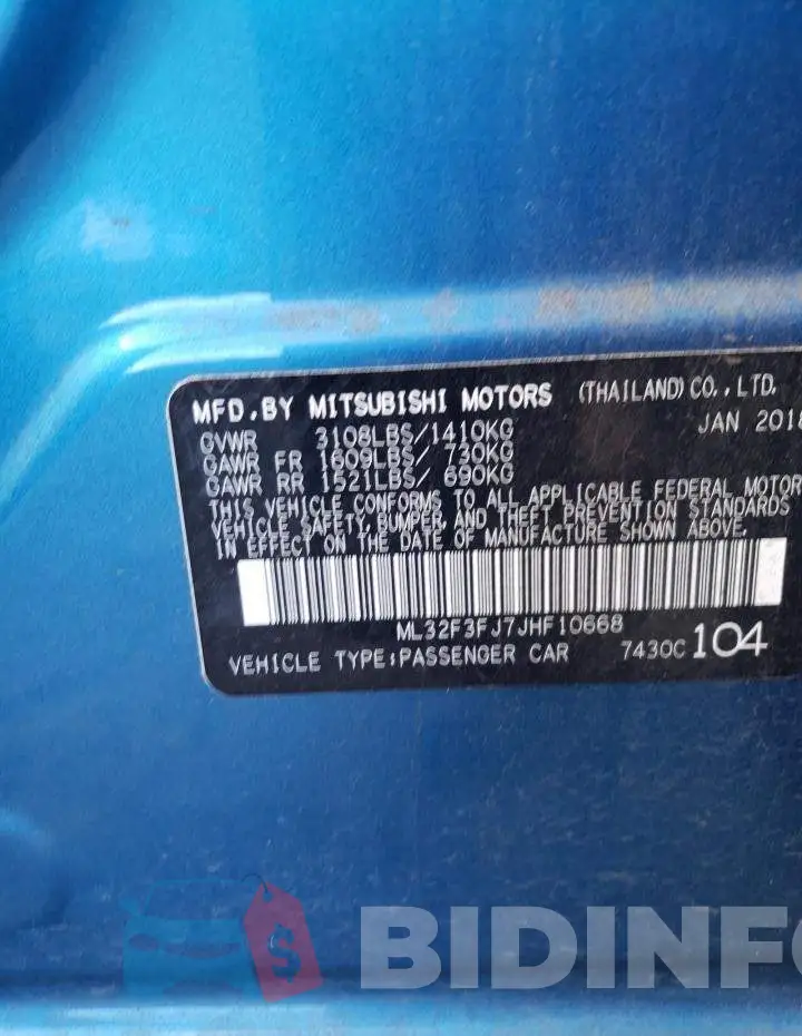 ML32F3FJ7JHF10668 Photo# 12
