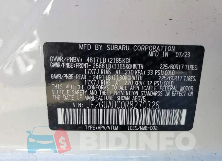 JF2GUADC0R8270326 Photo# 13