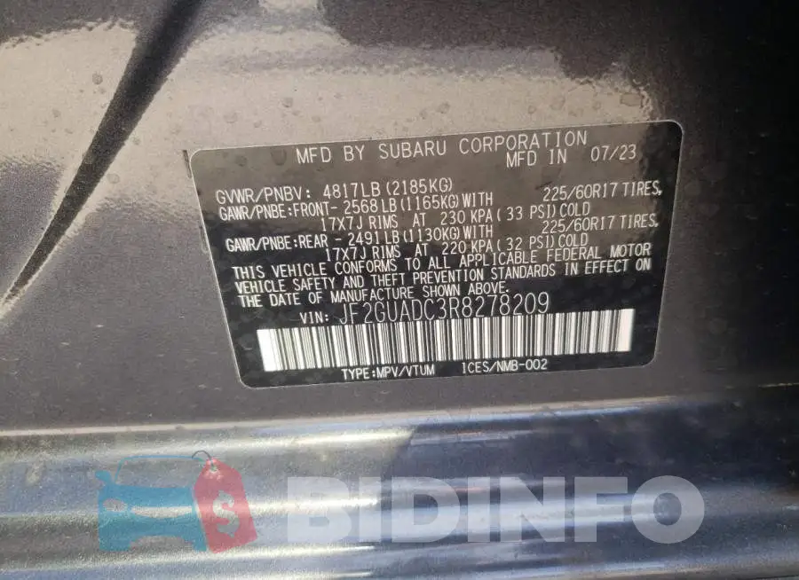 JF2GUADC3R8278209 Photo# 13