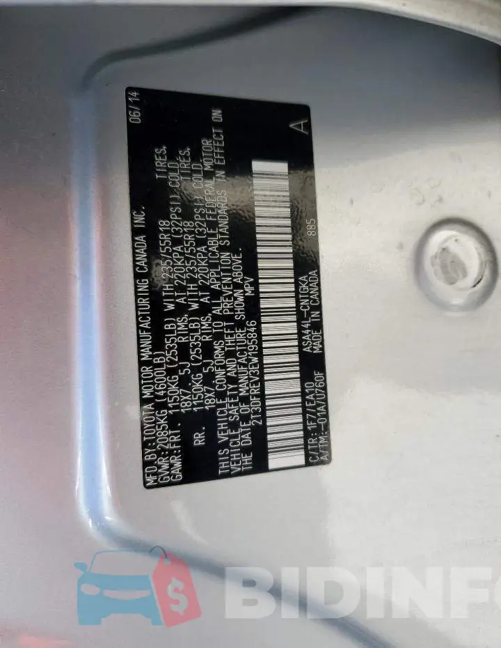 2T3DFREV3EW195846 Photo# 12