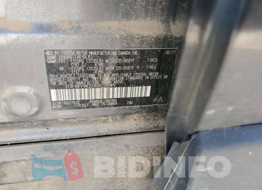 2T3F1RFV1MC223620 Photo# 12