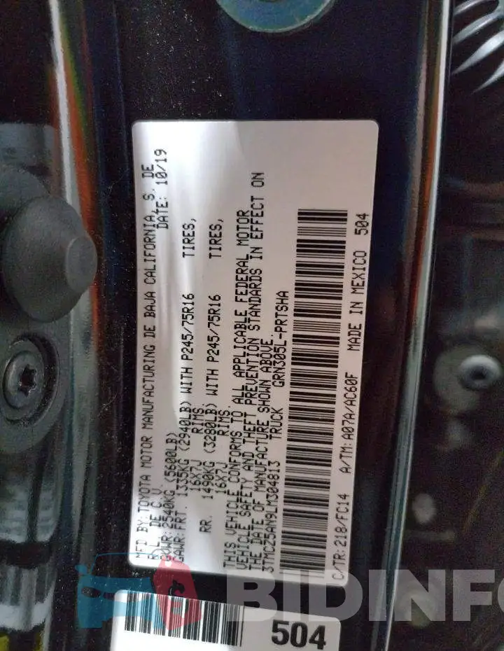 3TMCZ5AN9LM304813 Photo# 12
