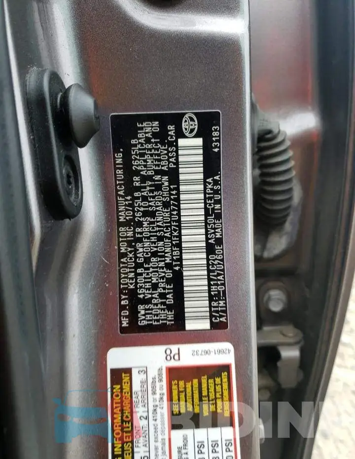 4T1BF1FK7FU477141 Photo# 13