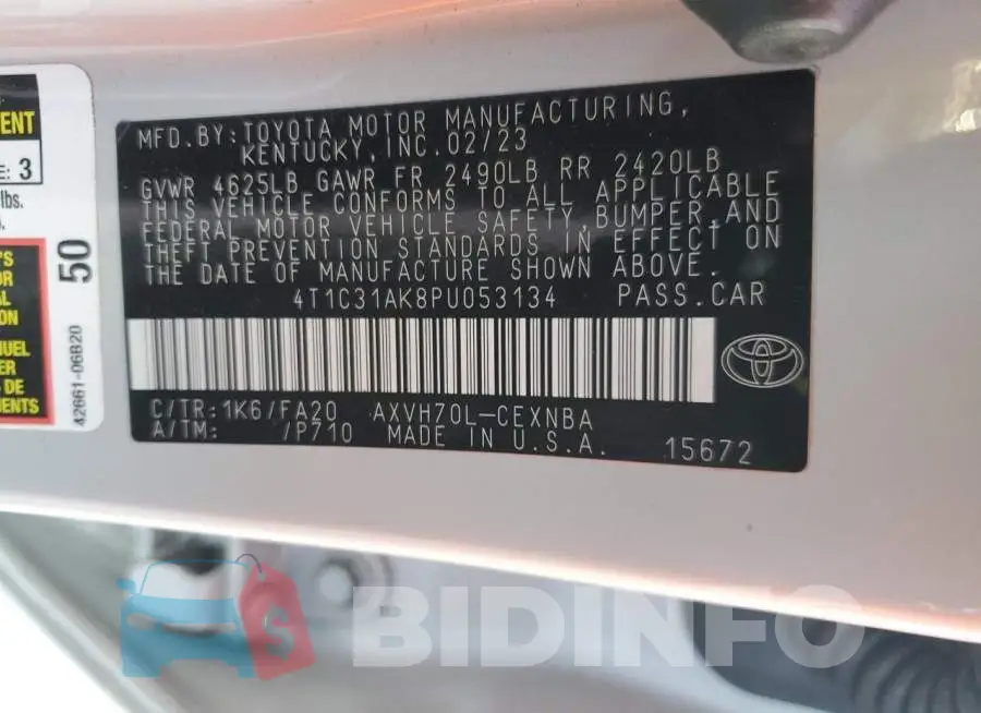 4T1C31AK8PU053134 Photo# 12