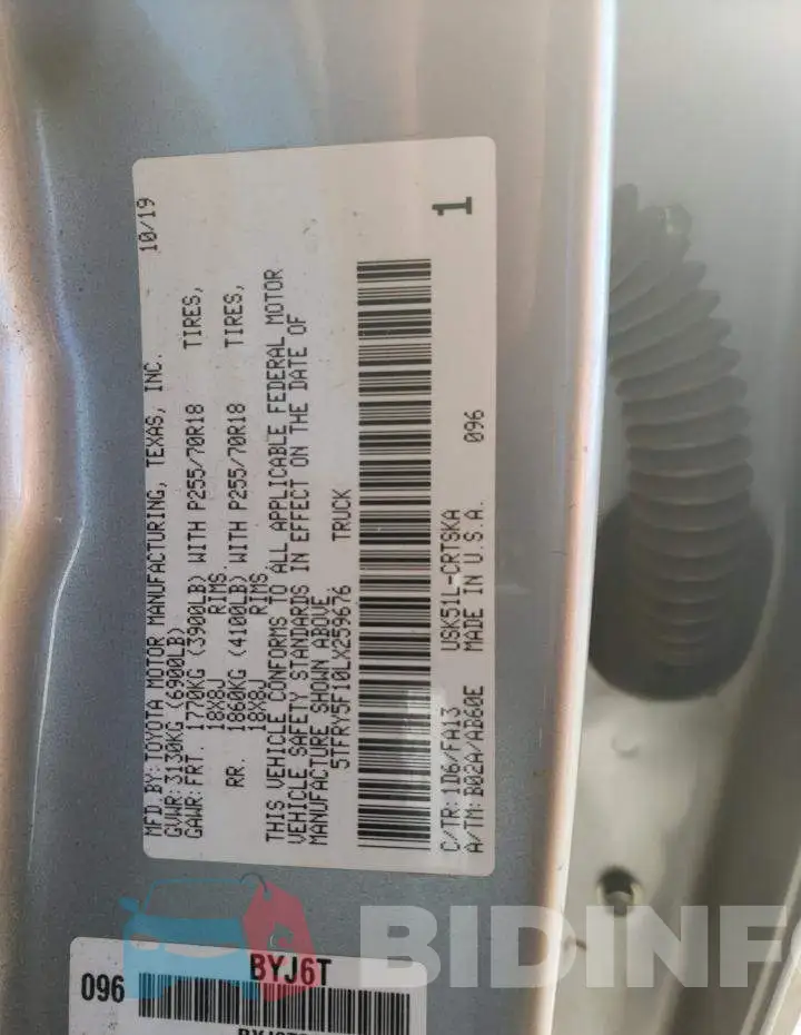 5TFRY5F10LX259676 Photo# 12