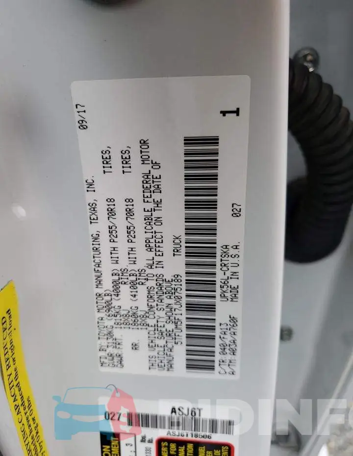 5TFUM5F17JX075189 Photo# 12