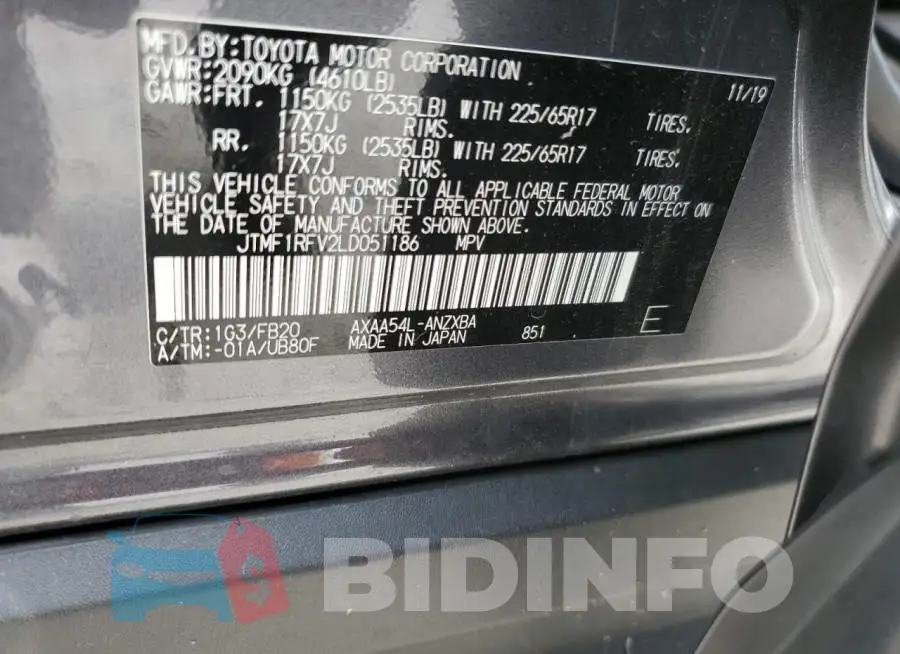 JTMF1RFV2LD051186 Photo# 13