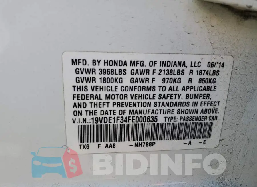 19VDE1F34FE000635 Photo# 12