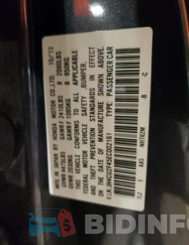 JH4CU2F45EC002161 Photo# 12