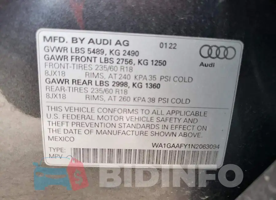 WA1GAAFY1N2063094 Photo# 13